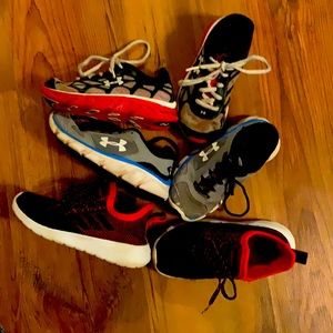 3 pairs of gently used little boys shoes.